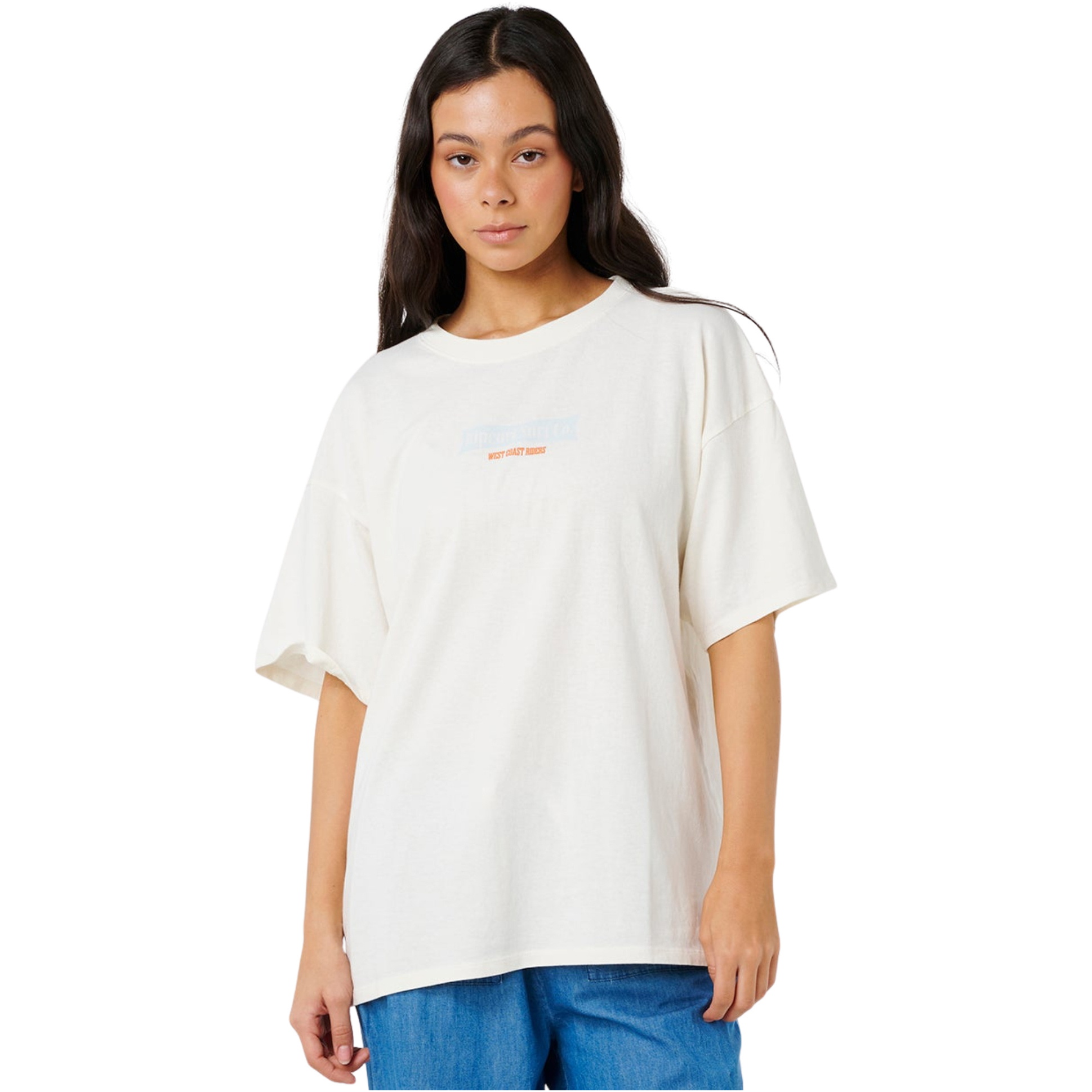 2026 Rip Curl Womens Half Moon Bay Heritage Tee 0NMWTE - Bone
